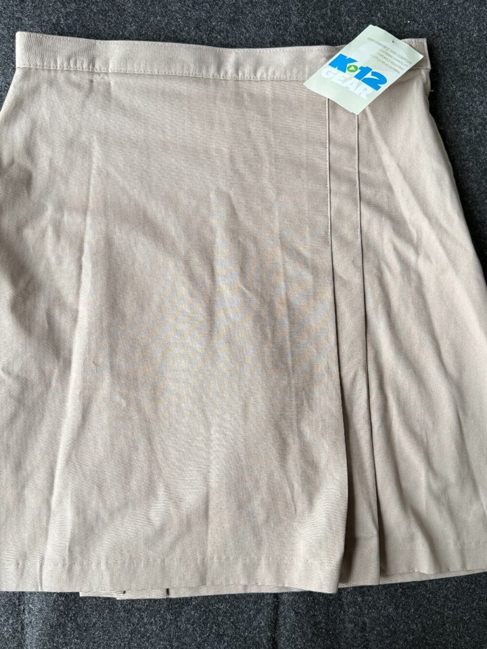 K12 Gear Khaki Pleated Uniform Skort Girls 13 NWT